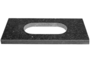 Bedplate med ovalt hull
