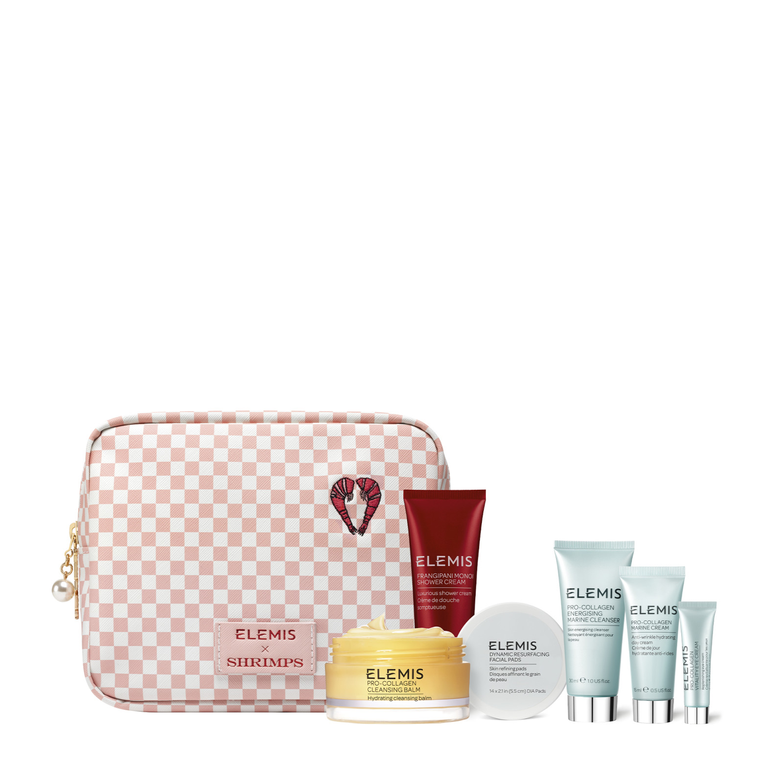 Elemis x Shrimps Travel Icons