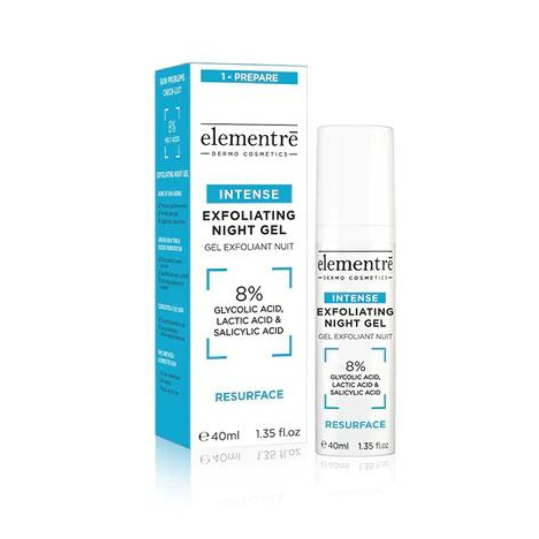 Elementre Exfolating Night Gel 8%  Nattkrem 40ml
