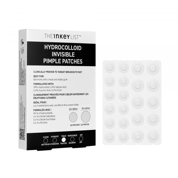 The Inkey List Hydrocolloid Invisible Pimple Patches 22 stk