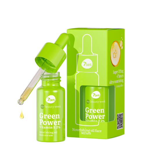 7DAYS My Beauty Week- Green Power VitaminE 2% Nourishing Oil Face Serum- 20 ml