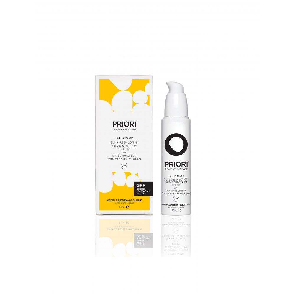 Priori TETRA Broad Spectrum SPF 50 COLOR GUIDE