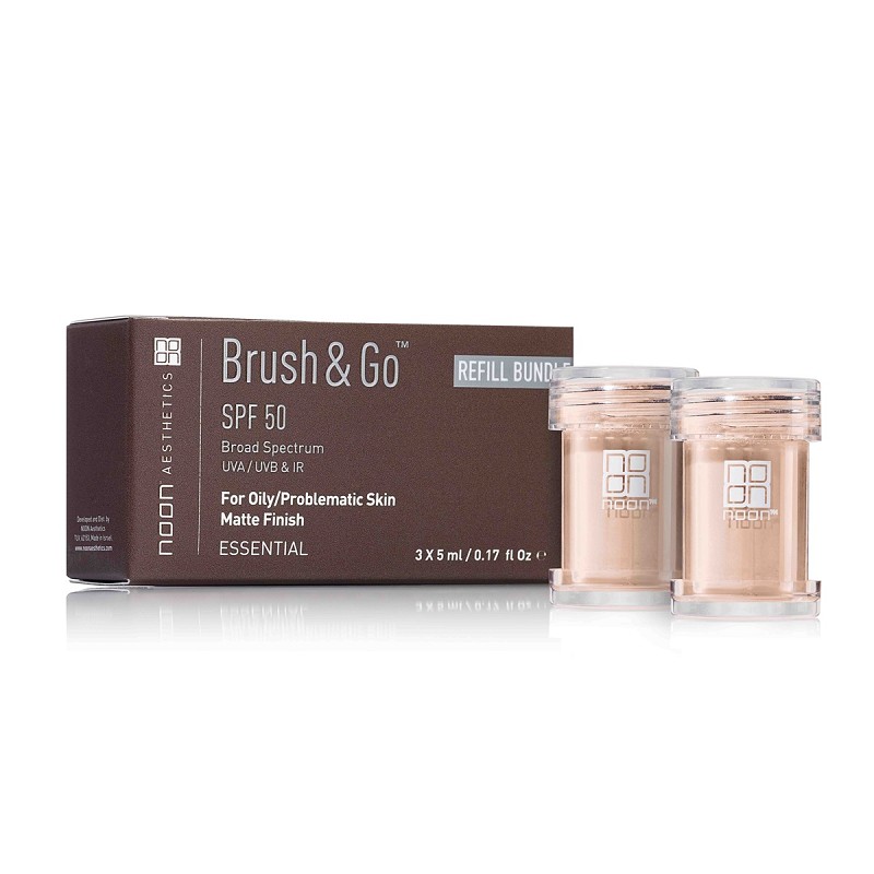 Noon Aesthetics Refill Brush & Go SPF50 Fet/Uren Hud 3x5ml