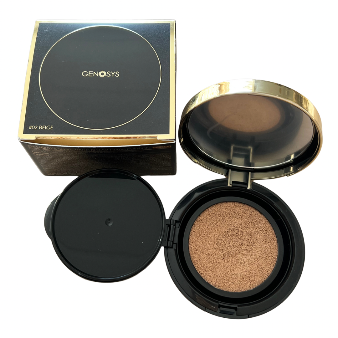 Genosys Skin Caring Blemish Balm Cushion 02 Beige 15g+15g Refill SPF50