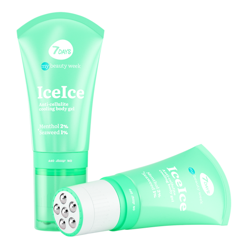 7DAYS MY BEAUTY WEEK Iceice Anti-Cellulite Cooling Body Gel Menthol 2% + Seaweed 1%- 130 ml