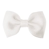 Small bowtie bow pigtail set - white #029 - fra Milledeux