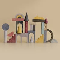 MinMin - Architectural Blocks - Multicolor