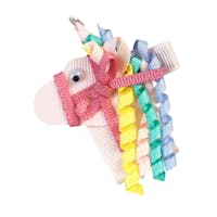 Unicorn hair bow - alligator clip - powder pink fra Milledeux