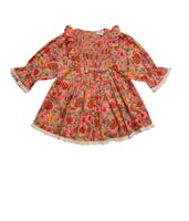 Day Bow Dress - Bright Field fra byTiMo Kids