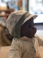 Baby Boy myk Caps med snor - Jungeldyr fra Maximo