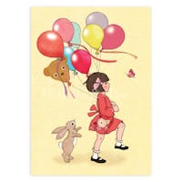 Belle & Boo, Birtday Balloons - Postkort