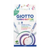 Giotto Turbo Glitter pen, 8stk i pakken, pastell