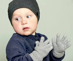 GoBabyGo - Grip Gloves, Grey Melange