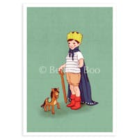 Belle & Boo, I am King - Postkort