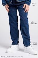 Lee Boys - Asher Jeans - Loose fit, Dark Worn Wash