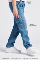 Lee Kids - Carpenter Jeans - Relaxed Fit, Worn Wash