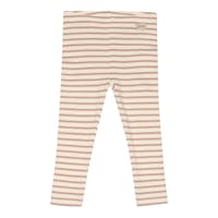 Petit Piao - Leggings Modal Striped, Adobe Rose/Offwhite