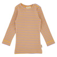 Petit Piao - T-shirt L/S Modal Striped, Lavender/Yellow Sun