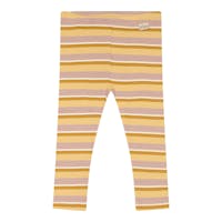 Petit Piao -  Leggings Modal Max Striped, Adobe Rose/Yellow Corn/Mustard Gold