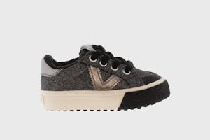 Victoria Shoes - Mørk grå sko med glitter